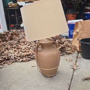 Elegant Tan Ceramic Table Lamp